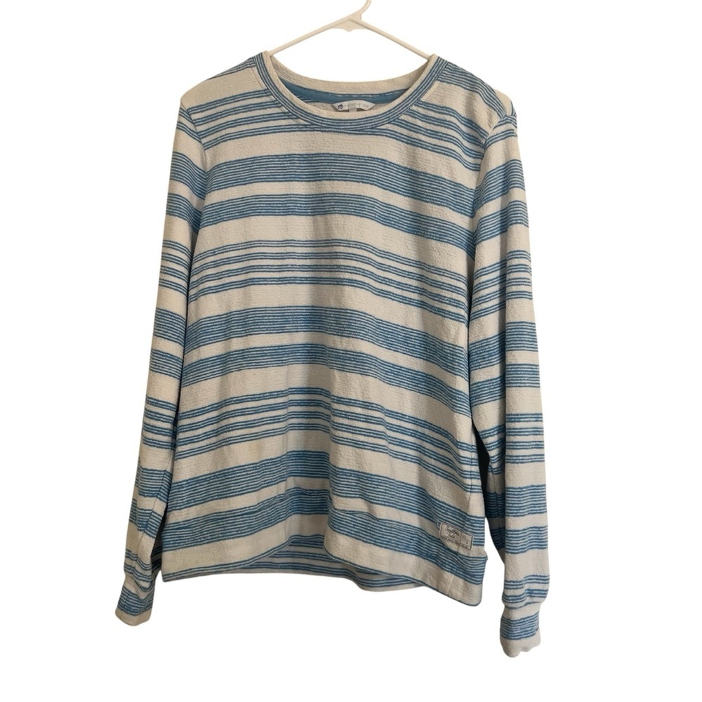 Southern tide lana Blue and White Striped pullover shirt coastal beach